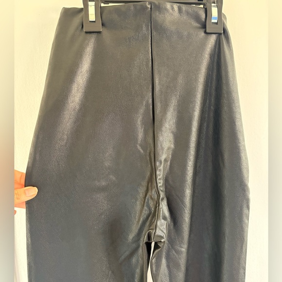Commando Faux Leather Flared Pant in Black size small - Picture 8 of 9